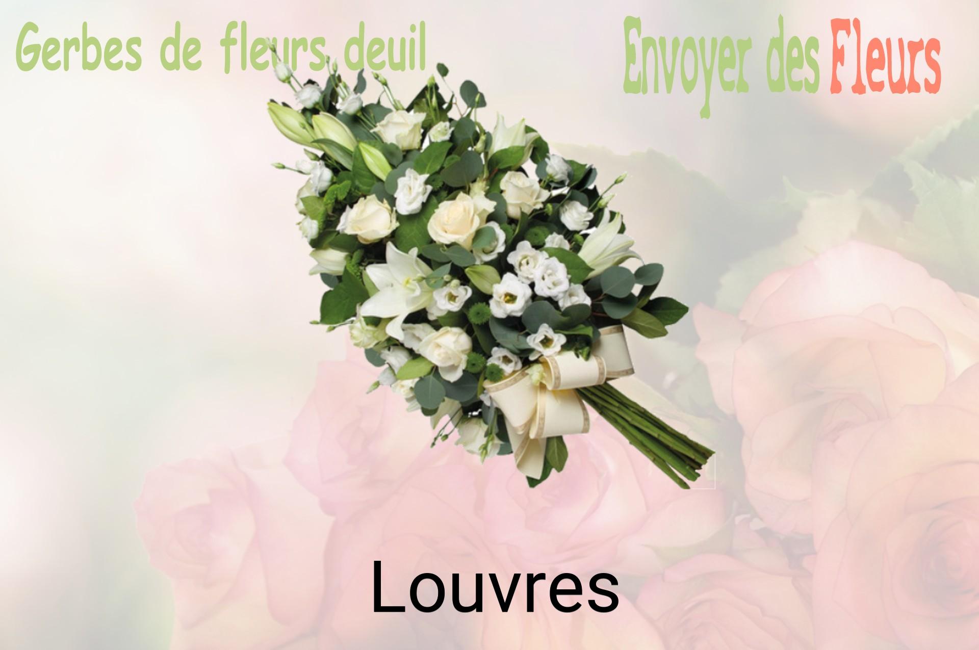 Gerbe de fleurs de deuil livrée à Louvres